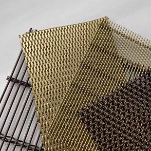 金属编织装饰网菱形不锈钢幕墙黑武士屏风垂帘隔断悬吊式天花板V