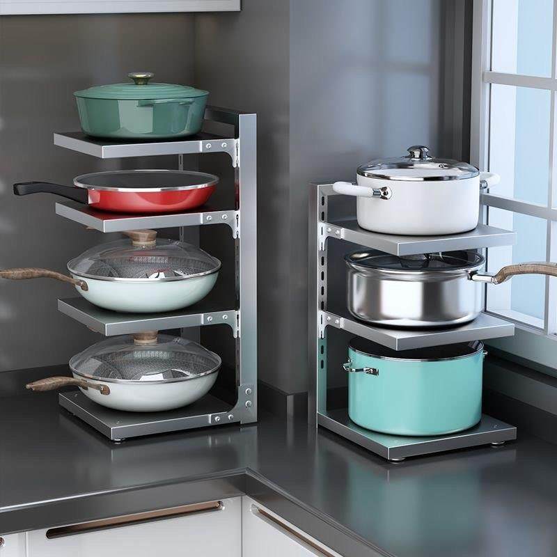 304不锈钢厨房置物架家用锅具收纳架多层橱柜下水槽分层放锅架子,厨房/烹饪用具,厨房置物架/置物柜/角架,淘宝优惠券,粉丝福利购,淘宝优惠卷