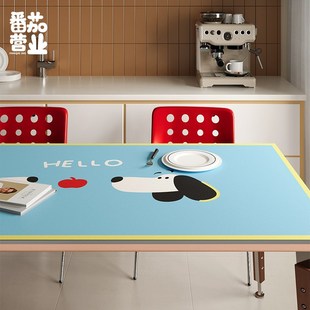 多巴胺家用餐桌垫卡通可爱皮革防水防油桌布餐垫免洗可擦隔热垫子
