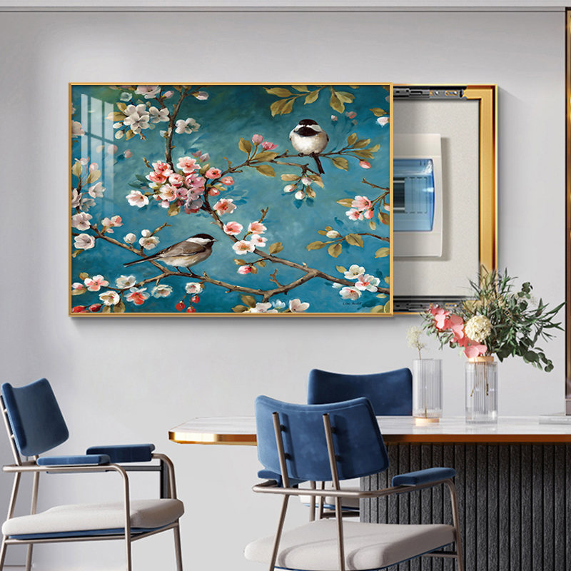 配电箱电表箱装饰画花卉高端电闸盒遮挡挂画高级感复古油画免打孔图片