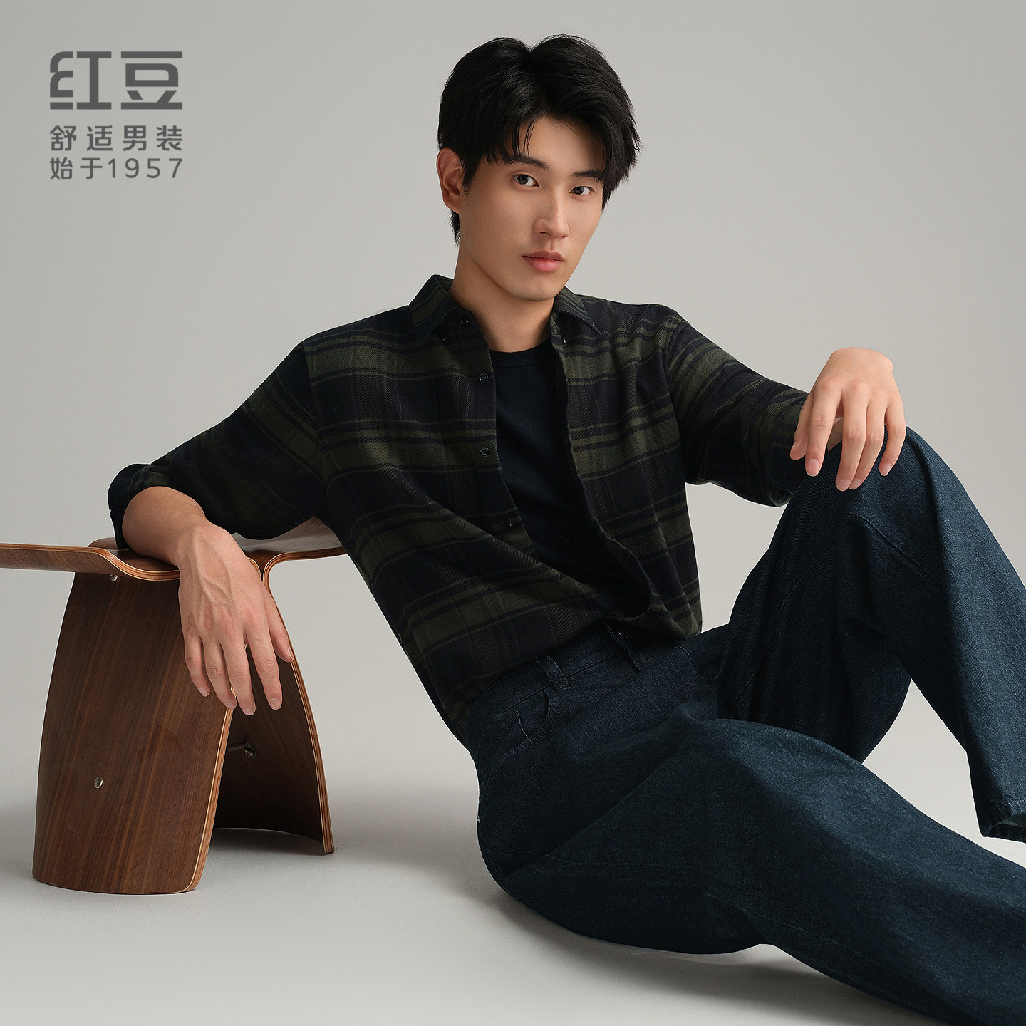 【商场同款】红豆法兰绒衬衫双面衬衫