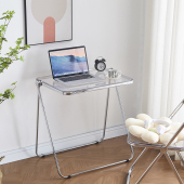 电脑桌家用网红办公桌女孩轻奢现代小户型书桌女生卧室可折叠桌子