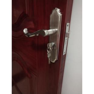 换锁 门锁家用通用型卧室内房间锁木门把手柄锁具卫生间免打孔老式