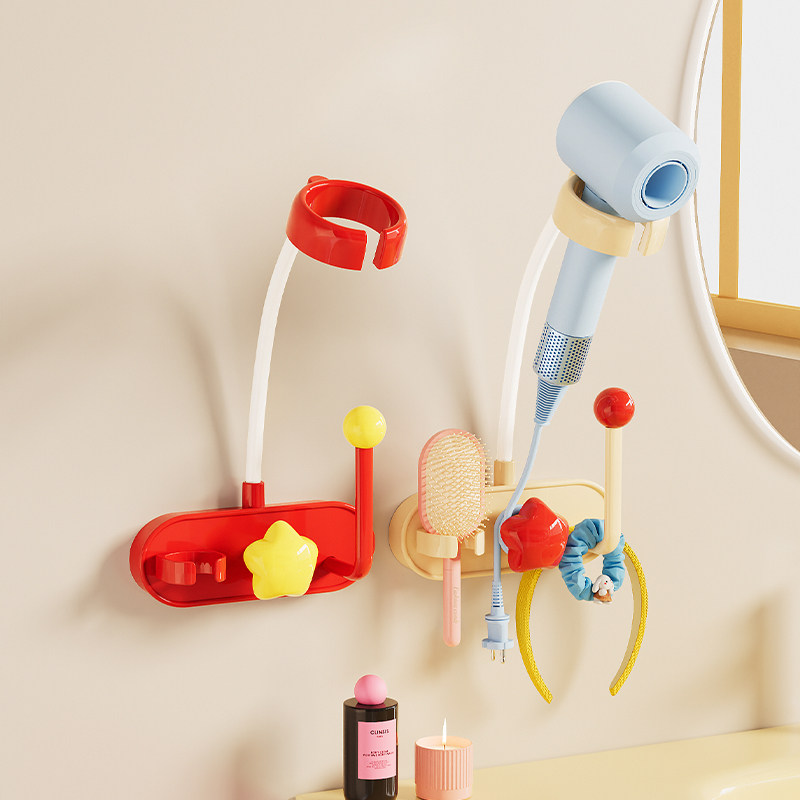 星星吹风机支架置物架收纳免打孔卫生间电吹风挂架放置架解放双手,家庭/个人清洁工具,吹风机置物架,淘宝优惠券,粉丝福利购,淘宝优惠卷
