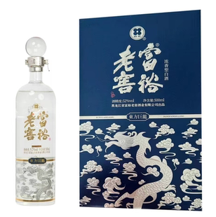 富裕老窖白酒 东方巨龙白金版深蓝 浓香型52度500毫升 黑龙江特产