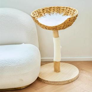 宠物用品 UHomePets宠物猫树猫爬架猫抓柱猫架小型实木藤编风夏季
