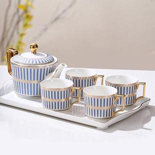 整套茶具套装 英式 家用创意轻奢下午花茶杯冷热水壶咖啡杯具带托盘