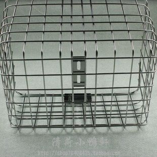 自行车车篮子304不锈钢车篮通勤车篮子包包篮子S骑行放物金属蓝大