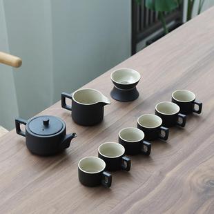 功夫茶杯日式 小套茶具套装 家用简约客厅办公室陶瓷泡茶壶储水茶盘