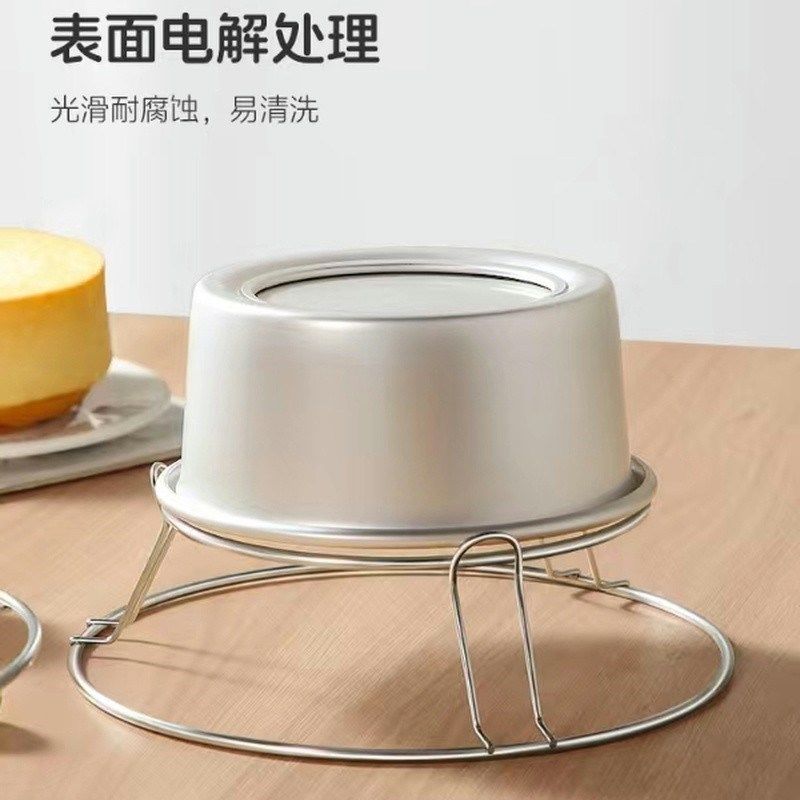 蛋糕冷却架子6/8寸戚风蛋糕倒扣架蛋糕模具晾网架不粘圆形晾架烘