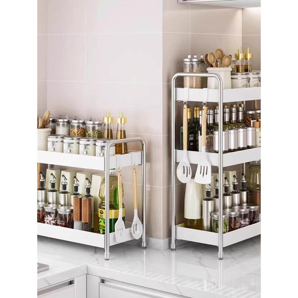 德国优质厨房不锈钢香料架台面调味品储藏架多功能油，盐，酱，醋