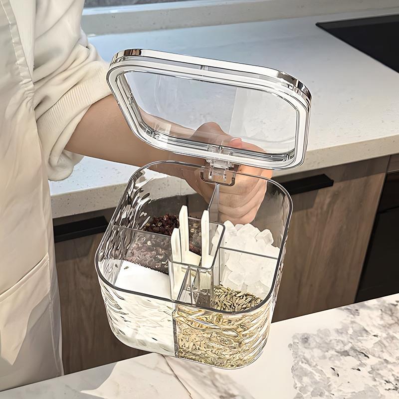 日本四合一调料盒家用厨房2024新款调料罐装多格一体调味收纳盒