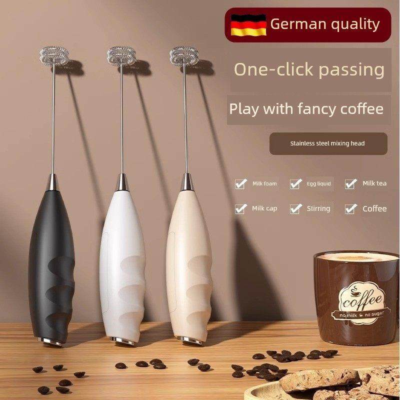 德国电动咖啡起泡器手持式家用牛奶起泡器搅打器奶粉奶盖搅拌棒打