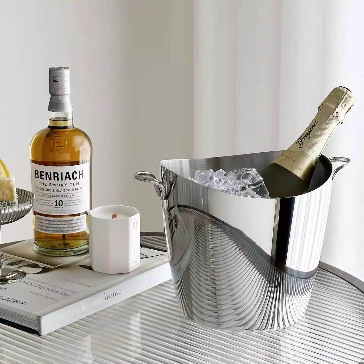 德国304不锈钢冰桶家用酒具高颜值葡萄酒香槟啤酒红酒冰镇冰块桶,家居饰品,桌面摆件,淘宝优惠券,粉丝福利购,淘宝优惠卷