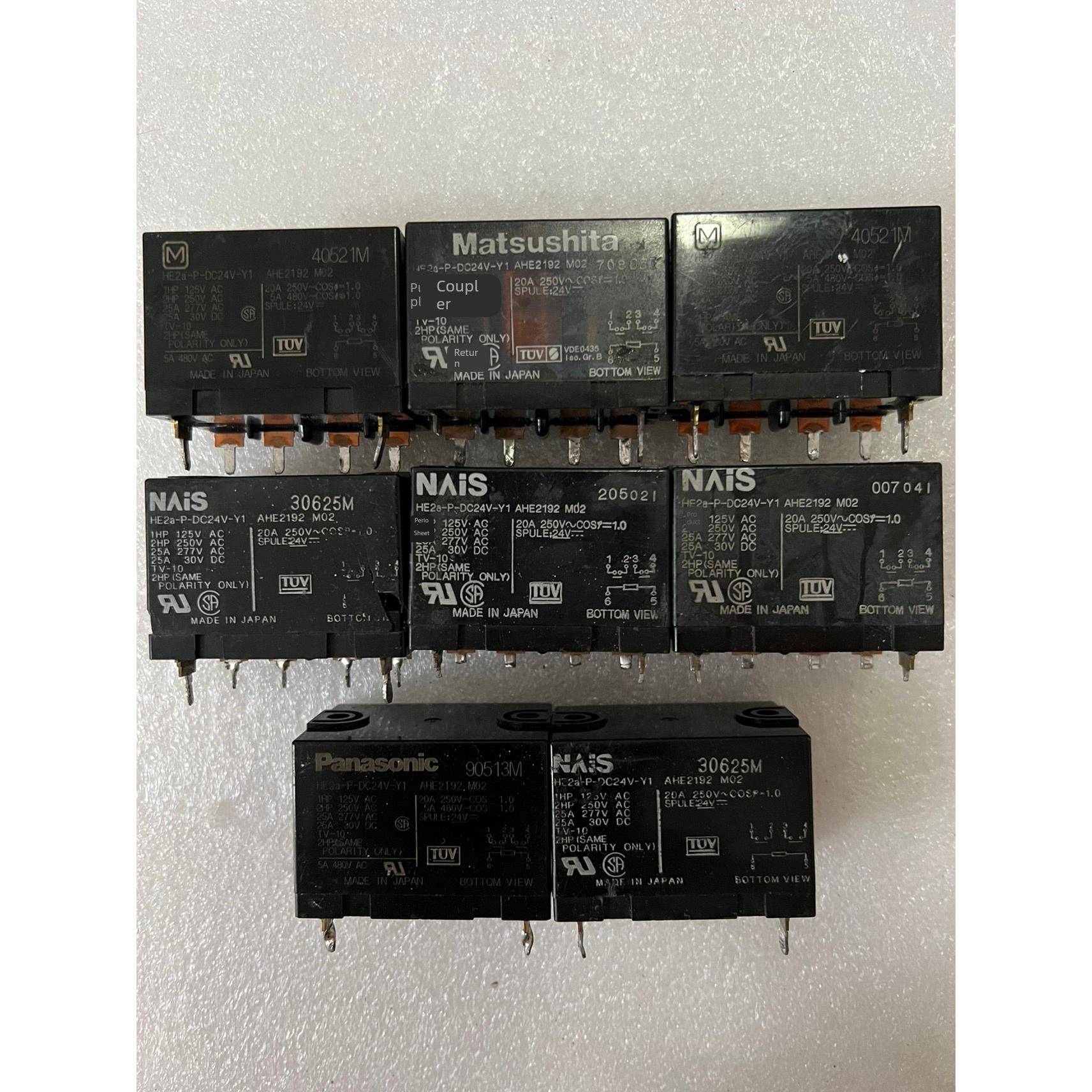 HE2a-P-DC24V-Y1 发那科原装拆机继电器 品牌随机