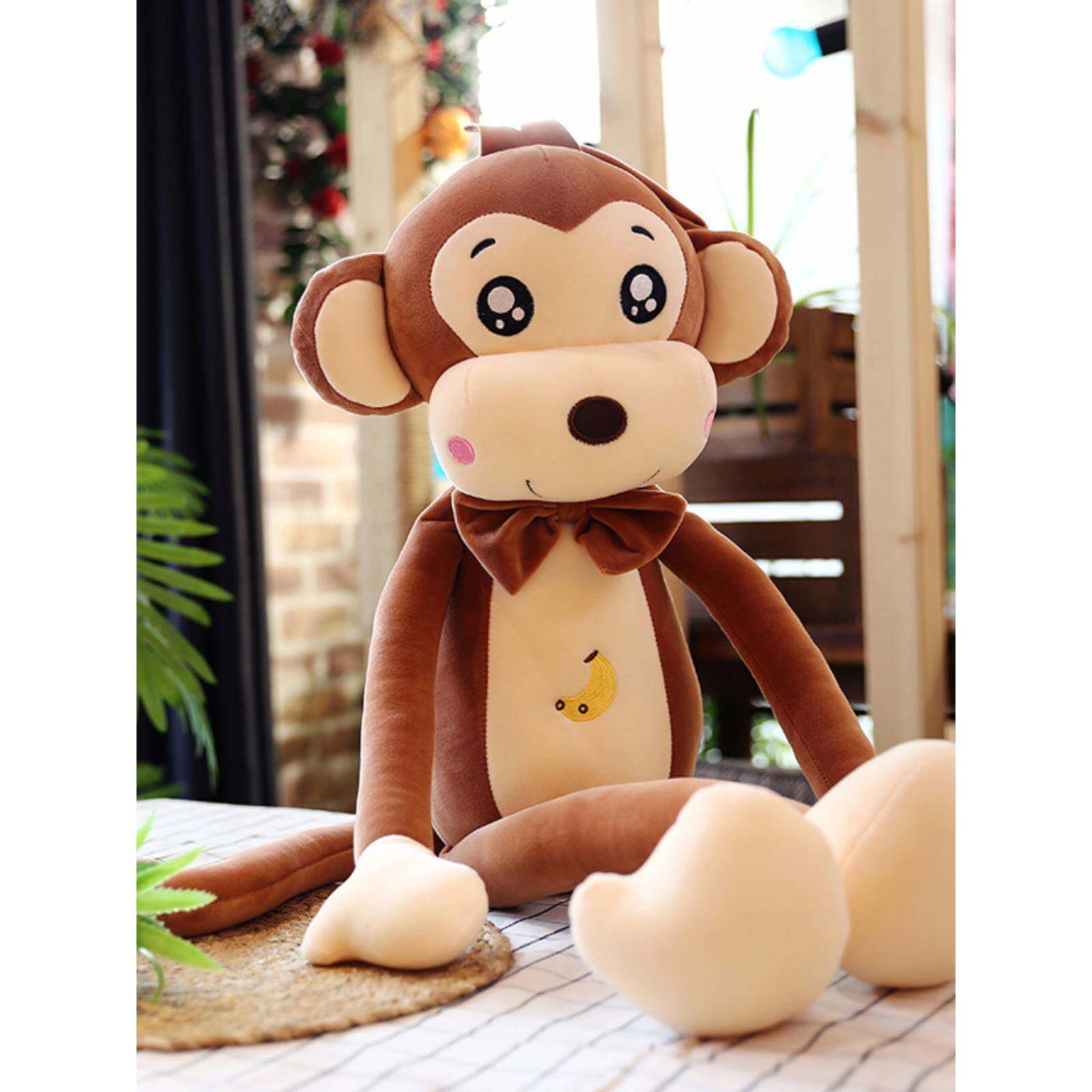 猴子毛绒玩具床上睡觉可爱香蕉猴公仔儿童布娃娃安抚玩偶抱枕大号