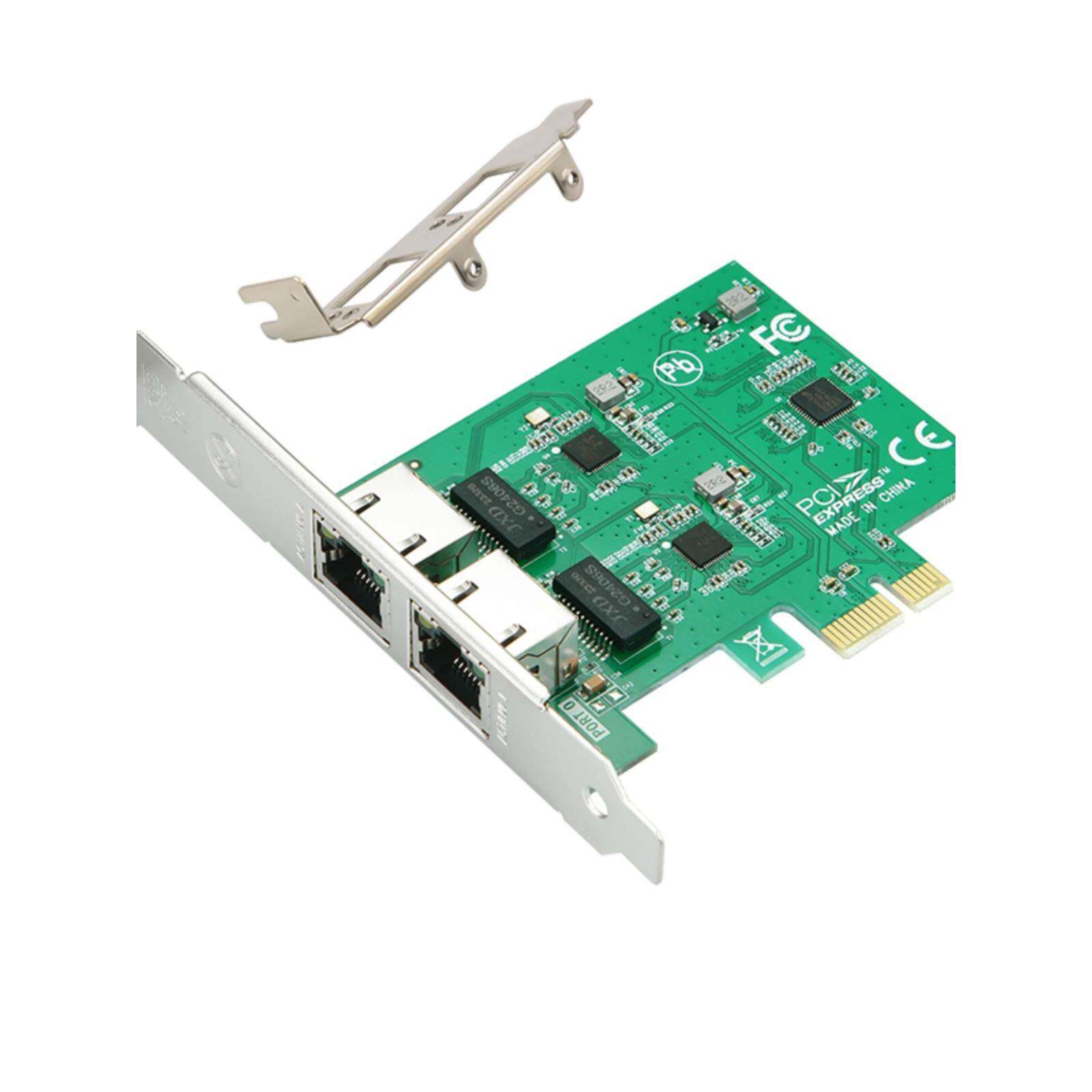 Rtl8111双端口千兆网卡Pci-E X1接口千兆网卡服务器网卡聚合软路由