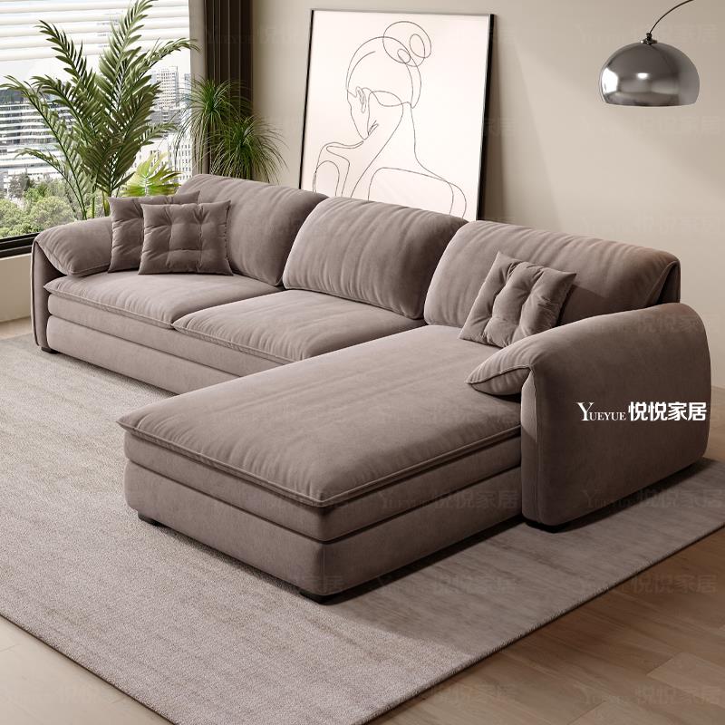 小户型沙发床可折叠多功能两用小户型带贵妃实木高端磨砂绒新款