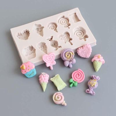 棒棒糖巧克力烘焙硅胶模具糖果爱心冰激凌蛋糕装饰翻糖硅胶模具