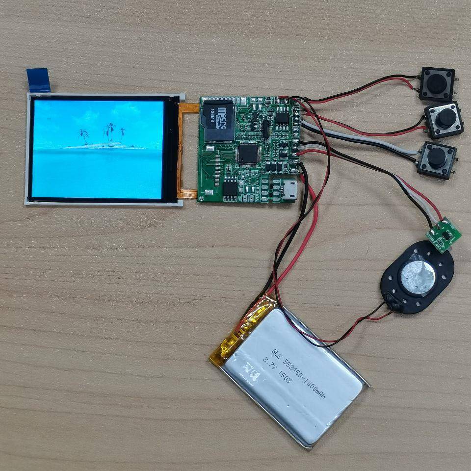 2.4寸2.8寸视频贺卡主板0512广告机机芯微缩模型户型沙盘仿真电视