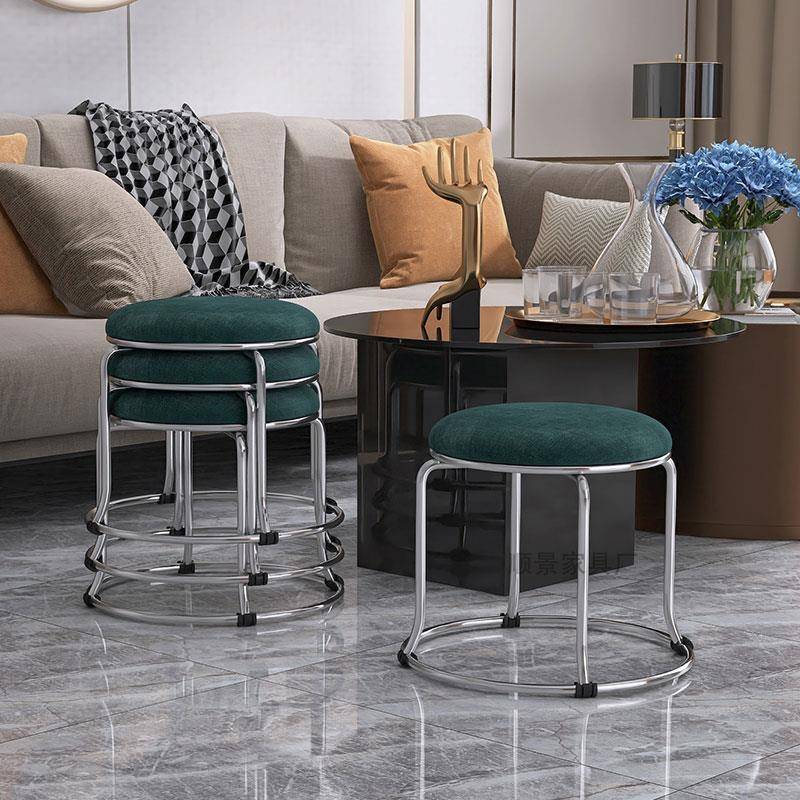 矮凳子家用茶几凳沙发凳网红凳客厅圆凳可叠放收纳网红小板凳成人