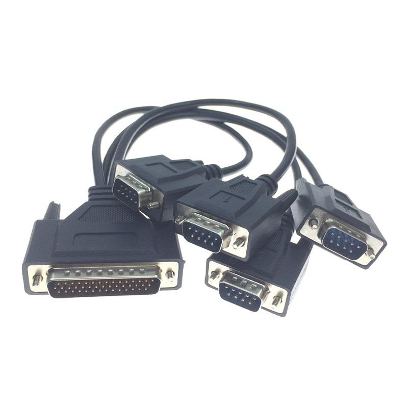 Db44转Db9转换线缆44-Pin转4 9-Pin数据线1 - 4串口线缆Rs232线缆