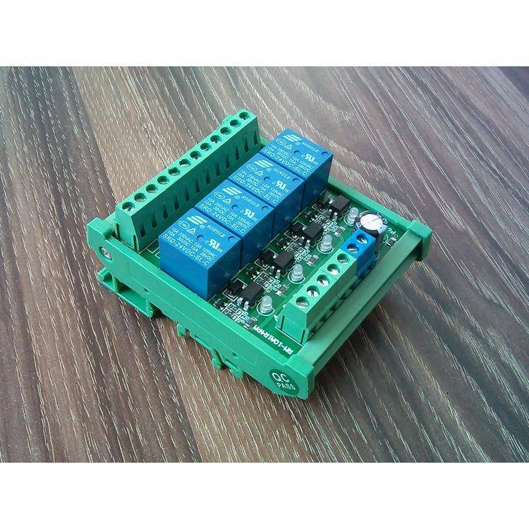 继电器模块模组4路3.3V5V12V24V单片机工控驱动板开发板光电隔离