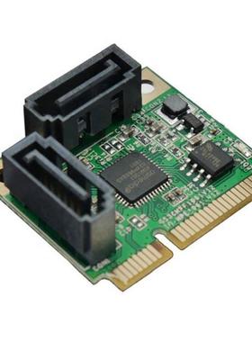 minipcie转sata扩展卡半高mPCI-E转两口sata硬盘接口转接卡群辉