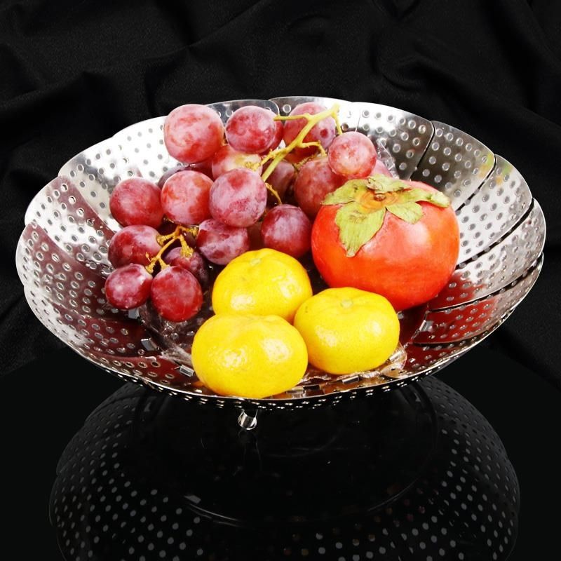 不锈钢可伸缩折叠万能蒸笼蒸片水果托盘装馒头筐高脚盘沥水篮家用,餐饮具,果盆/果盘/果篮,淘宝优惠券,粉丝福利购,淘宝优惠卷