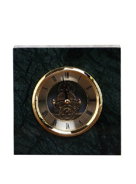 大理石金属家用台钟样板间客厅玄关中式饰品摆件卧室床头创意北欧