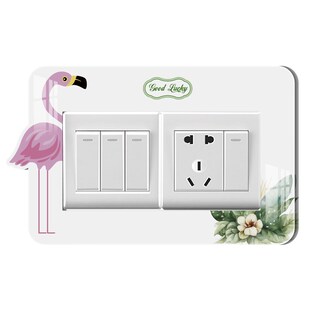 开关装饰画防脏遮丑遮挡装饰3d立体亚克力自粘创意简约插座保护套