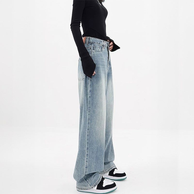 梨形身材阔腿牛仔裤女2024夏季新款胖妹妹mm高腰宽松显瘦直筒长裤,女装/女士精品,大码裤装,淘宝优惠券,粉丝福利购,淘宝优惠卷