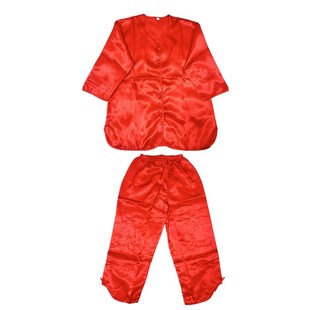 香港结婚睡衣红色新娘上头服套装龙凤褂秀禾服打底内搭 无口袋V领