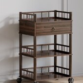 茶几实木边几角几中式 竹木茶台仿古小茶桌轻奢博古架摆件架玄关柜