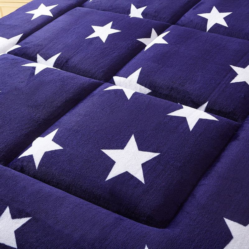 薄款法莱绒榻榻米床垫床褥子1.5m可折叠单人双人床垫学生铺床垫子