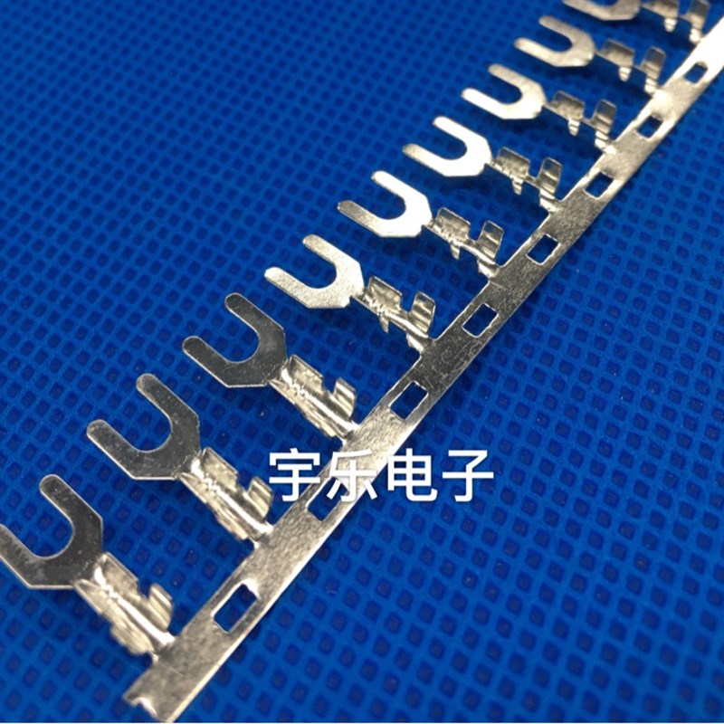 3.2叉型U型接线片Y形接线端子 接线端0.4厚横带 整卷 3.2叉形横带