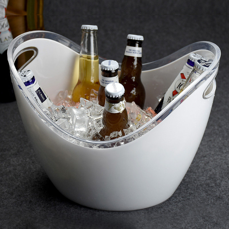 大小号香槟红酒桶冰粒桶款洋酒桶塑G料啤酒桶PC透明元宝冰桶