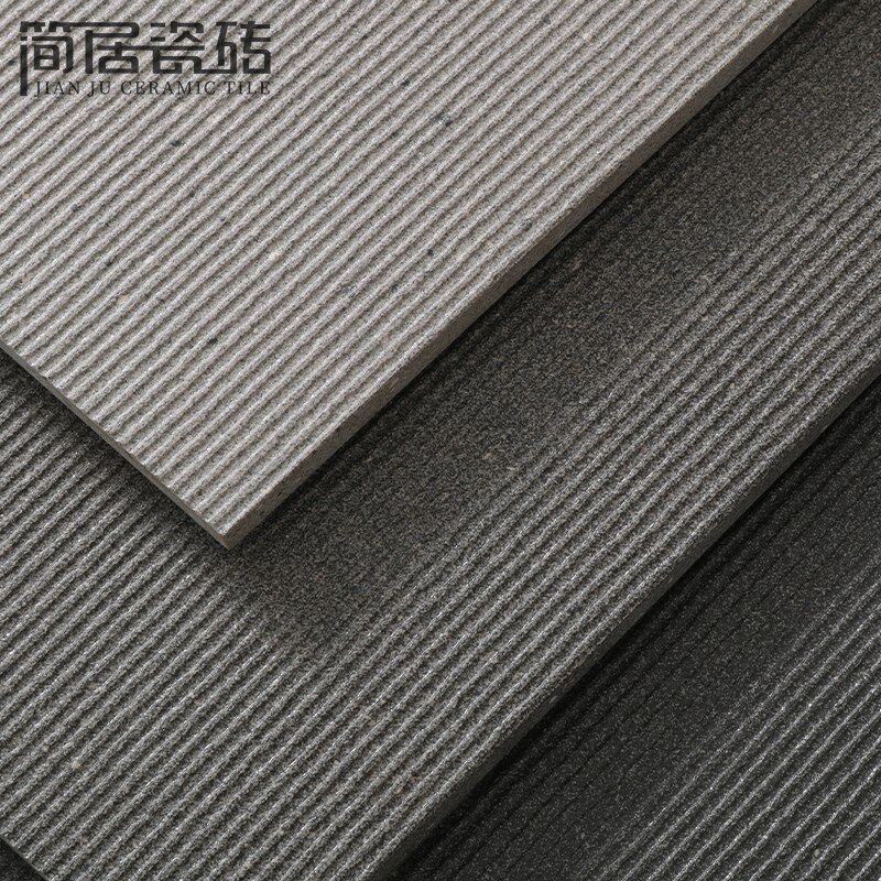 全通体仿石纹拉槽格栅瓷砖 会所C别墅客厅卫生间洗手间背景墙墙砖
