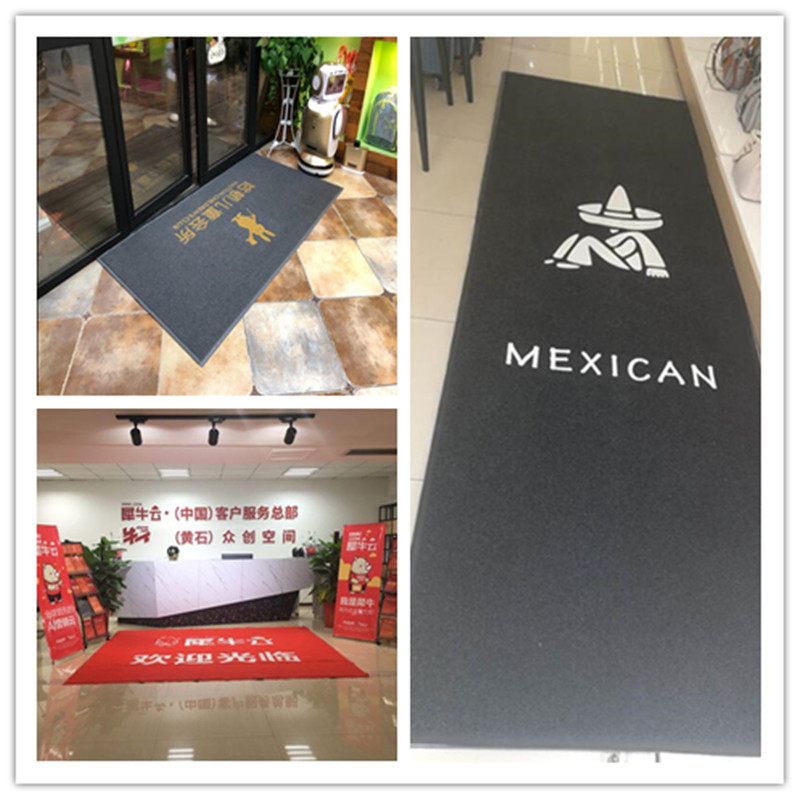 东旺地毯定制logo电梯地垫迎z宾门垫欢迎光临丝圈防滑脚垫定做尺