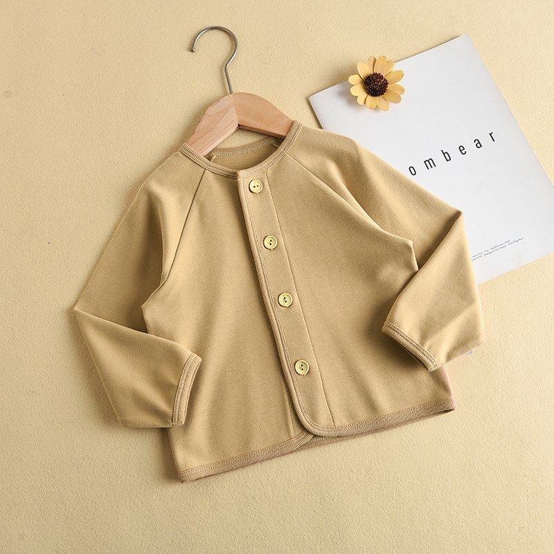 宝宝开衫外套单层纯棉男女童长袖春款上衣春秋薄款外搭单件早春