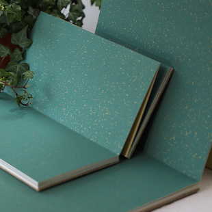 徽轩宣纸 蜡染宣纸空白卡纸册页本子书法创作小楷用纸折页彩色绿