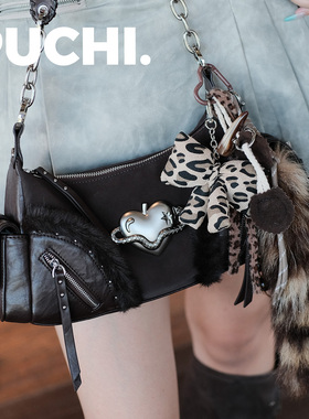 《MIUM.豹纹蝴蝶结》PUCHI.噗哧商店 小众设计感秋冬辣妹包挂