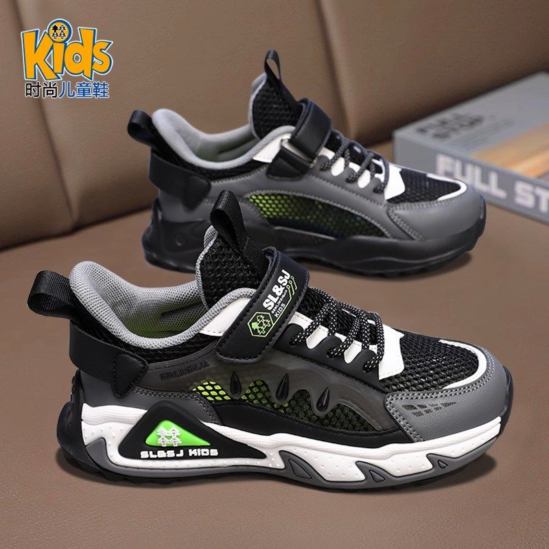 男童鞋子夏季单网透气网鞋2025新款夏I薄款网面网孔男孩儿童运动
