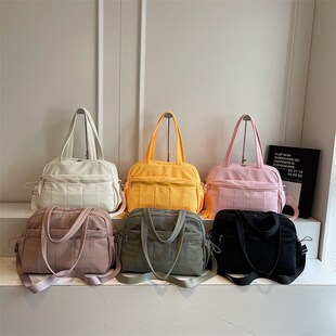 大容量小型短途手提旅行包男女轻便旅游单肩登机外V出行李收纳袋