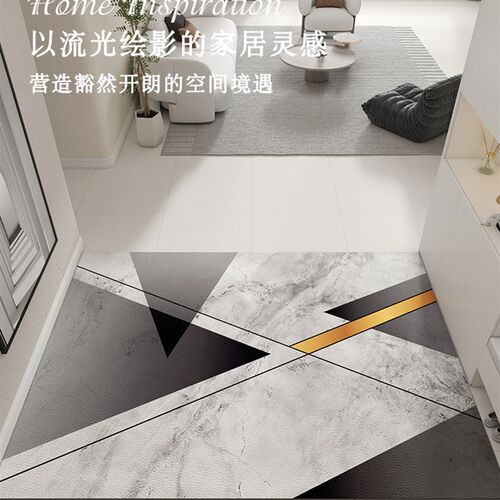 皮革地垫入户门垫pvcq可擦洗进门玄关脚垫2022新款可裁剪进户地毯