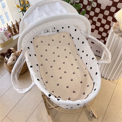婴儿摇篮床罩 提篮便携小睡篮侧裙D 新生儿手提篮凉席婴儿躺椅床
