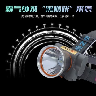 头灯强光充电f超亮户外露营骑行徒步夜跑安全灯头戴式夜钓小头灯