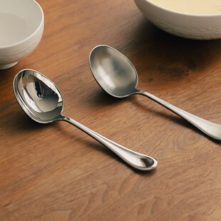 蓝莲餐勺汤勺加厚爱高档甜品勺饭勺大号家用个人长柄勺