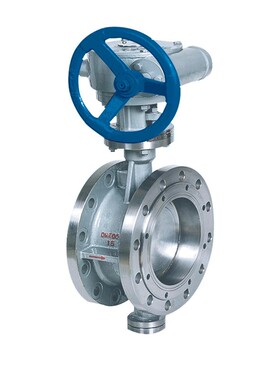 D33H-C涡轮铸钢硬密封法兰蝶5     2 3