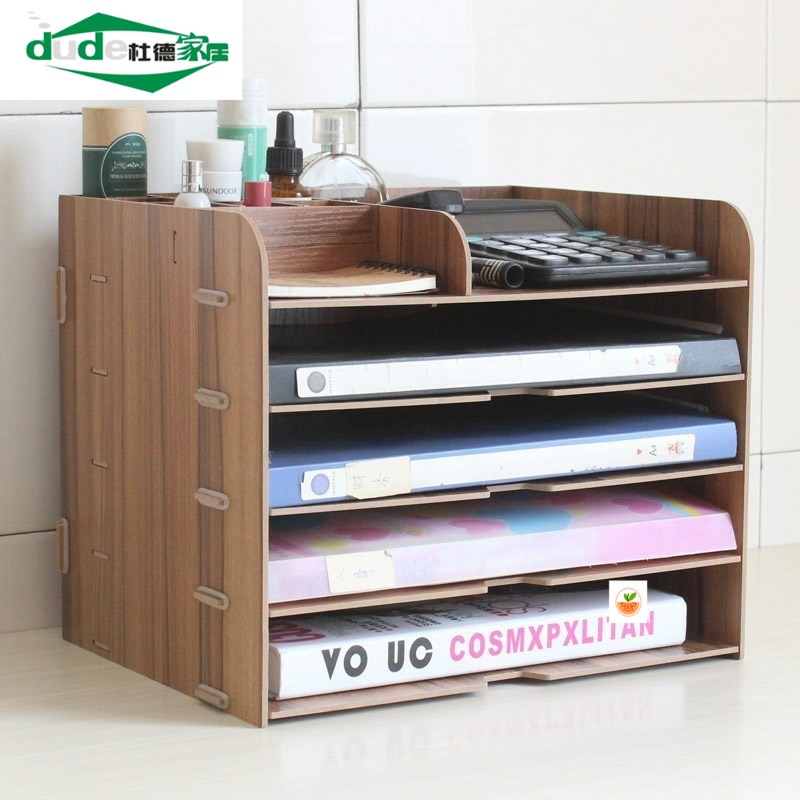 ,盒子收纳书架横放的文件夹桌面柜抽屉式纸桌上多层置物办公架